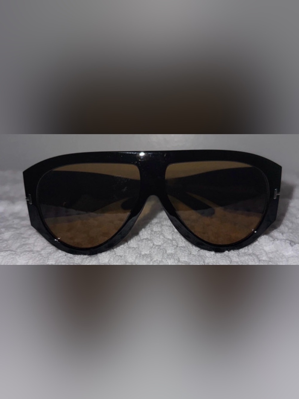 Shield Sunglasses with Brown Lenses